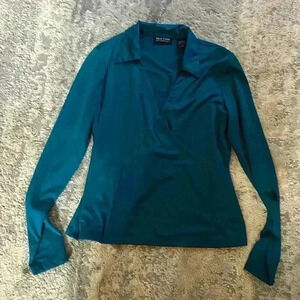 90s New York & Co Perfect Blue Blouse
